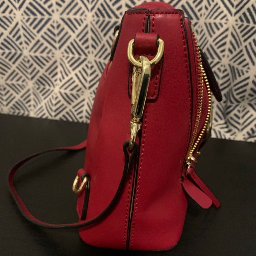 Chloe small red calfskin suede backpack